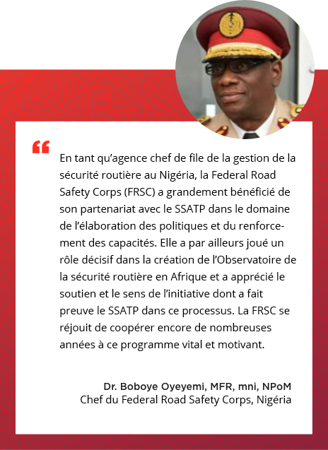 Testimonial of Dr. Boboye Oyeyemi, Corps Marshal, Federal Road Safety Corps, Nigeria