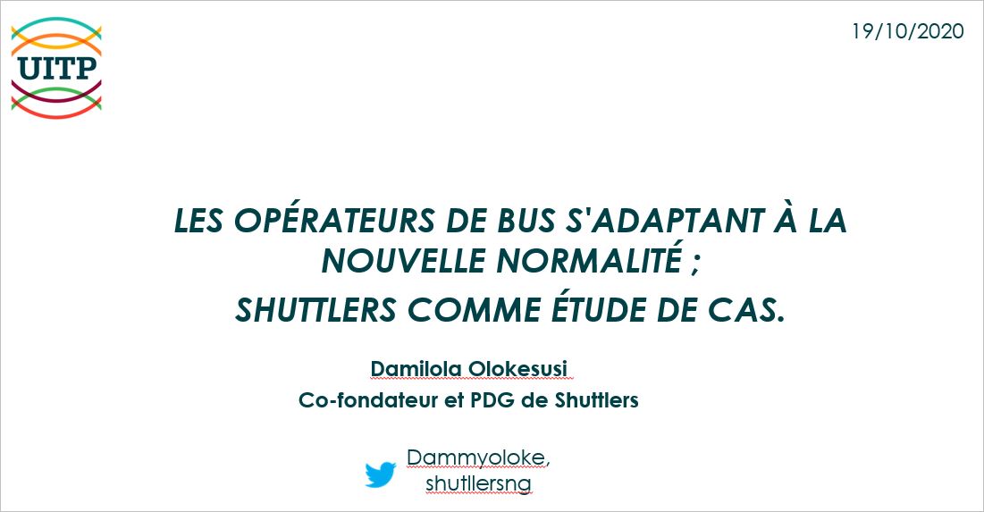 3ème webinaire conjoint UITP & SSATP : Présentation d'une étude de cas sur Shuttlers 