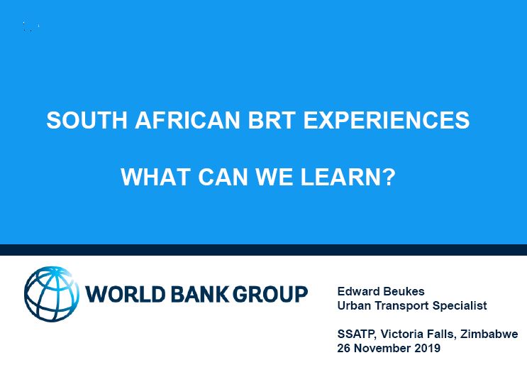 South African Bus Rapid Transit (BRT) Experiences: What Can We Learn?