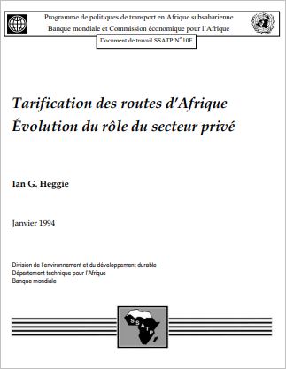 Tarification des routes d’Afrique : Évolution du rôle du secteur privé