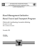 Road Management Initiative, Rural Travel and Transport Program, Thirteenth Coordinating Committee Meeting,November 9-13, 1998, Dar-es-Salaam, Tanzania