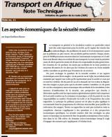 Les aspects économiques de la sécurité routière